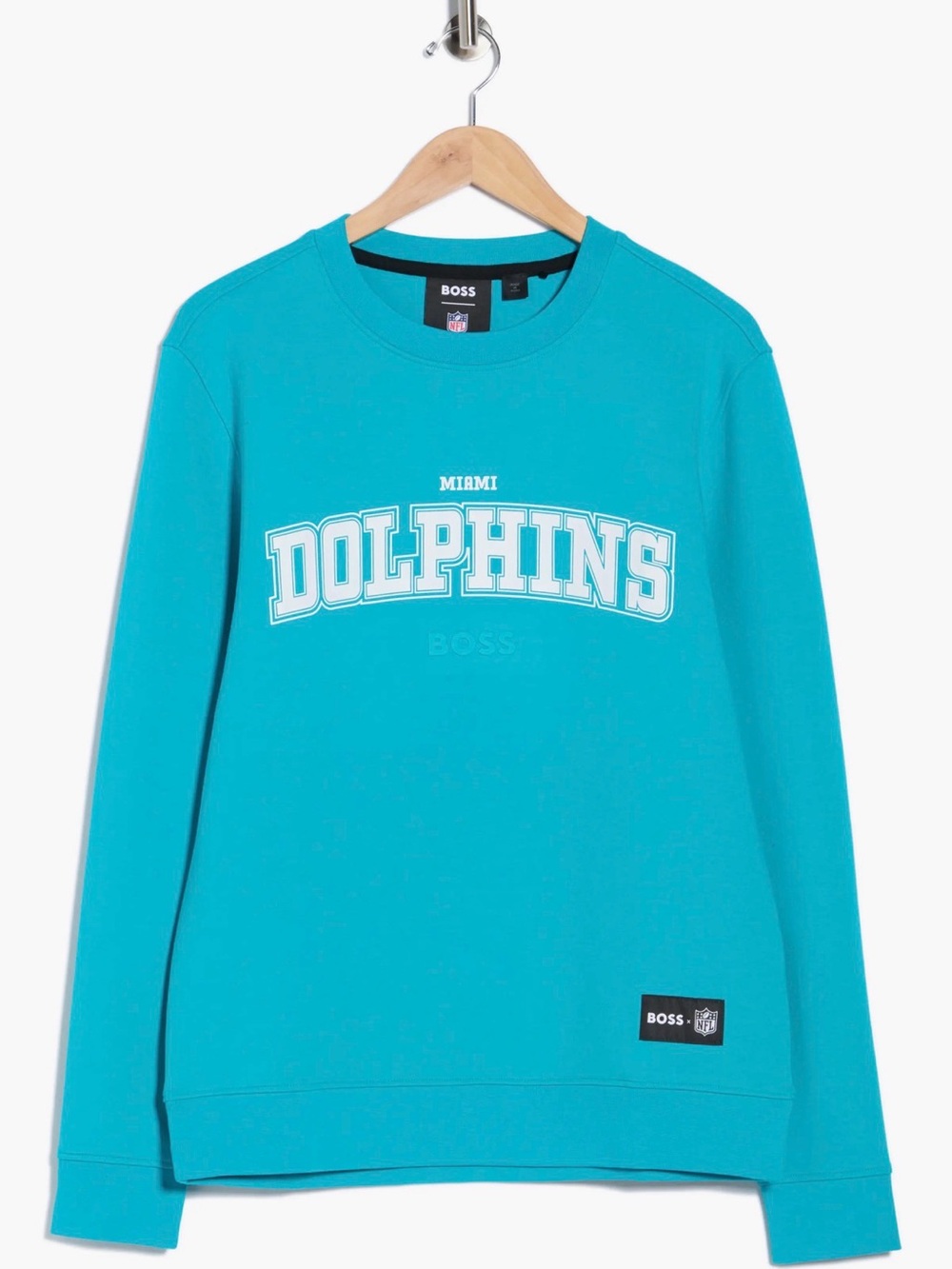 BOSS x NFL Miami Dolphins Crewneck Sweatshirt Aqua NWT XL 3XL